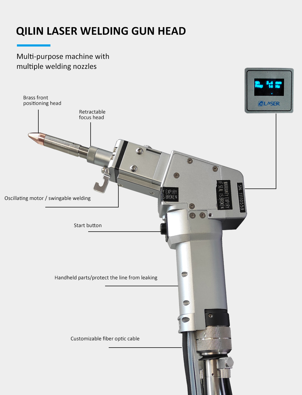 qilin double pendulum handheld fiber laser welding machine